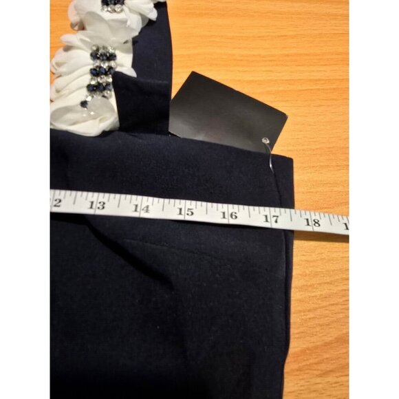 Alexia Admor Maxi Dress 6 Blue Rhinestone High-Low Resort Coastal Vacation Femme - Picture 4 of 15